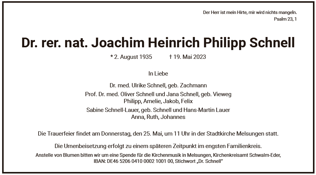 20230523 Traueranzeige Jochen Schnell