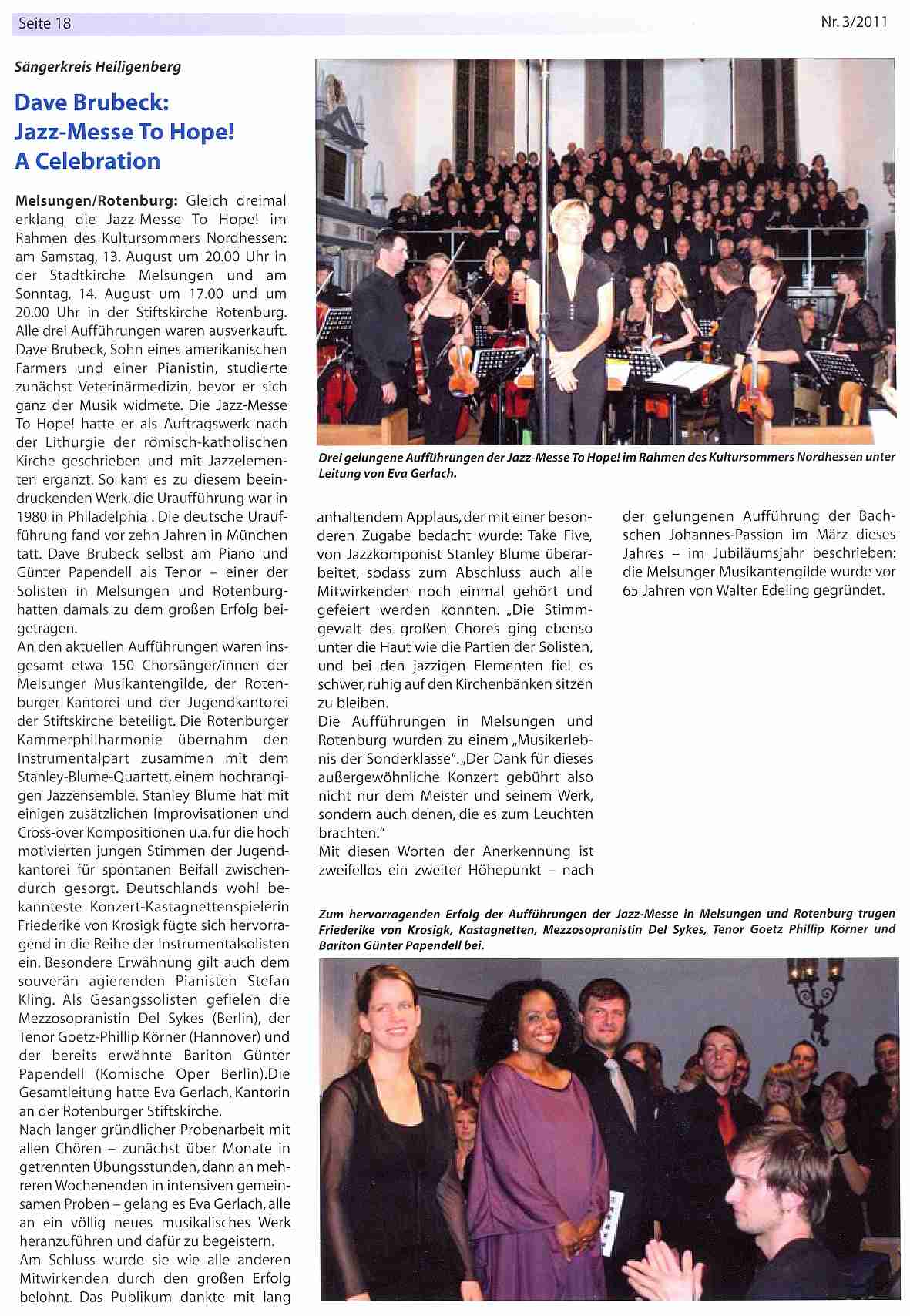 Artikel Chorsnger Brubeck