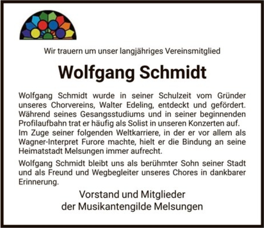 20260325 HNA MEG Traueranzeige Wolfgang Schmidt